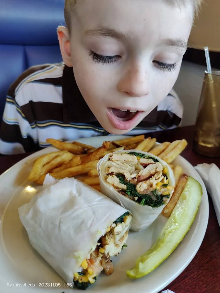 Plant-Based Chicken Caesar Wrap w French Fries